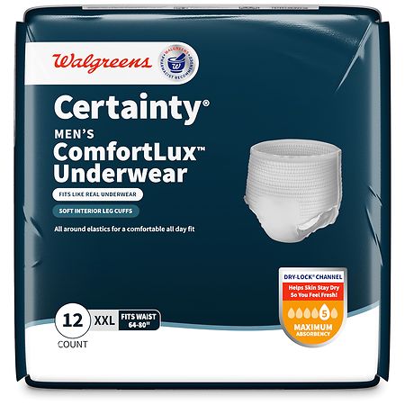  Walgreens Certainty Men's Underwear, Maximum