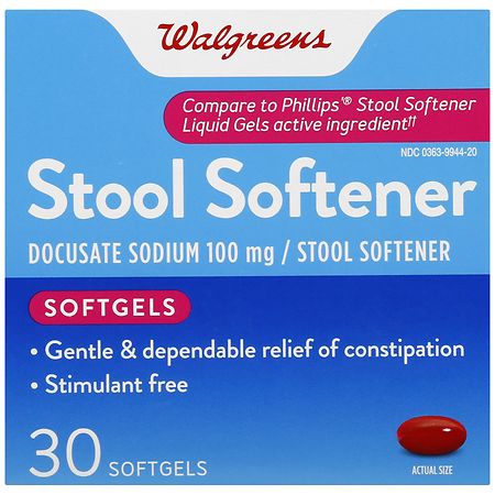 Walgreens Stool Softener 100 mg Softgels