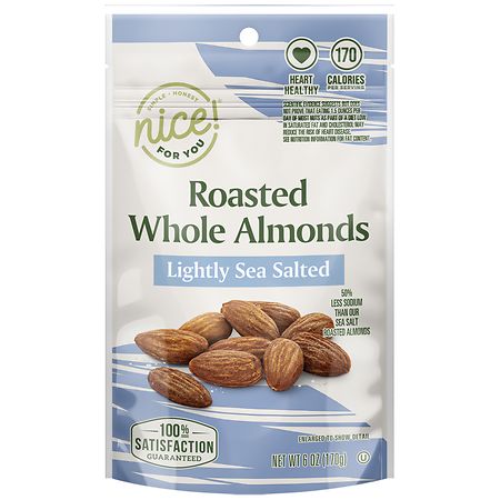 Nice! Roasted Whole Almonds Lightly Sea Salted