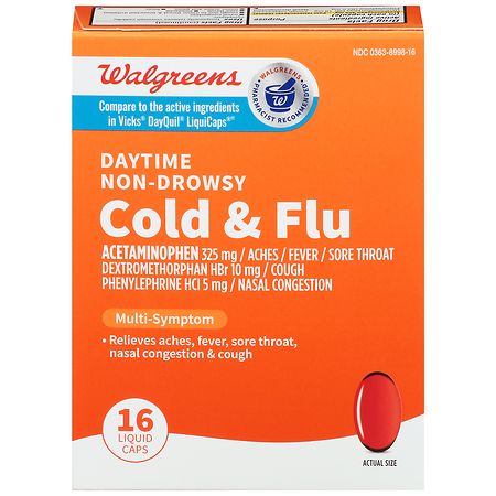 Walgreens Daytime Cold & Flu Liquid Caps
