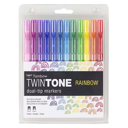 Tombow TwinTone Markers, Rainbow