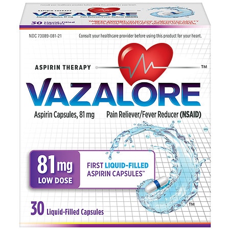 Vazalore Aspirin Therapy Low Dose Liquid-Filled Capsules