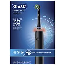 Oral-B Smart 1500 Electric Rechargeable Toothbrush, Black | Walgreens