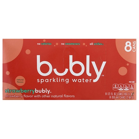 STRAWBERRY SPARKLING WATER, STRAWBERRY