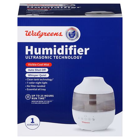 Walgreens Medium Room Ultrasonics Humidifier .5 Gallon