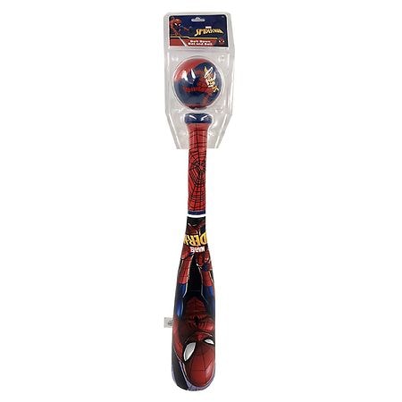 Marvel Spiderman Soft Sewn Bat and Ball