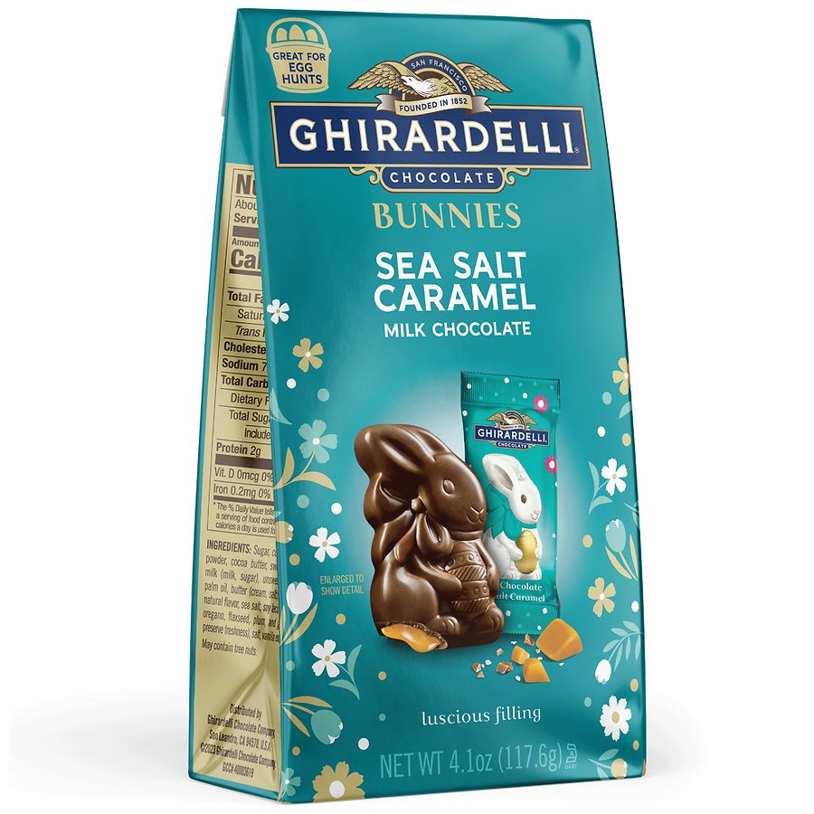 Ghirardelli Bunny Bag Milk Chocolate & Sea Salt Caramel | Walgreens