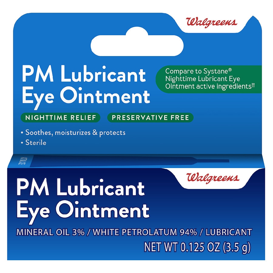 Walgreens PM Lubricant Eye Ointment Walgreens