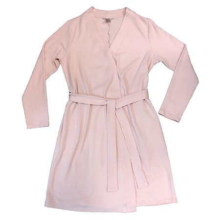 Modern Expressions Waffle Knit Robe One Size Pink