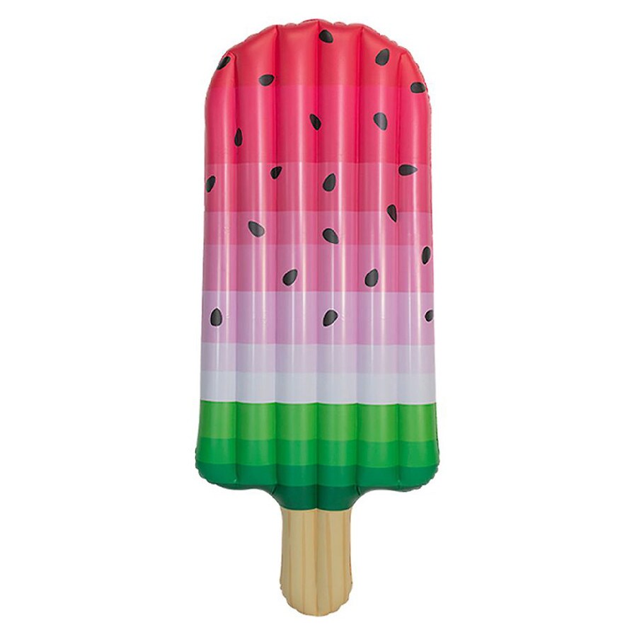 Photo 1 of POOLCANDY Giant Watermelon Ice Pop Raft
Product dimensions - 74" L x 30" W x 5.5" H
Product weight - 2 lbs
Perfect for adults and kids
Holds up to 250 lbs
Ages 6 and up