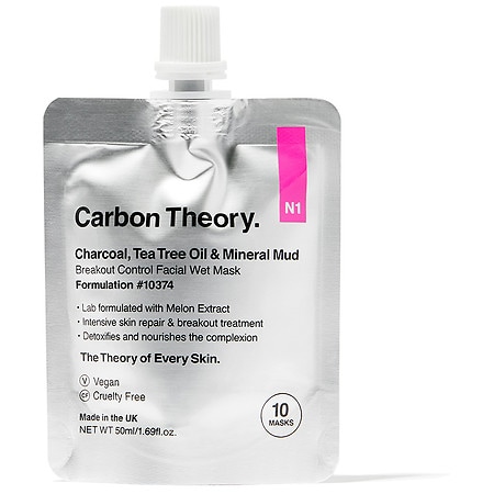 vasthouden Mainstream intellectueel Carbon Theory Charcoal, Tea Tree Oil and Mineral Mud Breakout Control  Facial Wet Mask | Walgreens