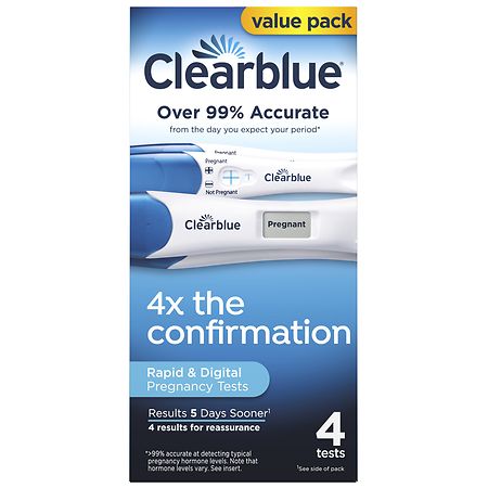 Clearblue Pregnancy Test Combo Pack Digital with Smart Countdown & Rapid Detection