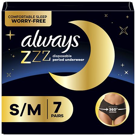 Always ZZZ Overnight Disposable Period Underwear for Women