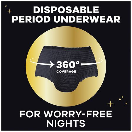 Always ZZZ Overnight Disposable Period Underwear for Women