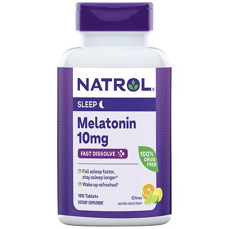 UPC 047469071660 product image for Natrol Melatonin 10 mg Maximum Strength Fast Dissolve Tablets Citrus - 100.0 ea | upcitemdb.com