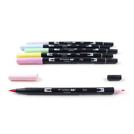 Tombow : Art Dual Blendable Brush Pens : Set of 18 : Pastel Colour