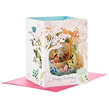Paper Wonder 3D Pop-Up Birthday Card (Do What You Love and Flowers) E92 Walgreens