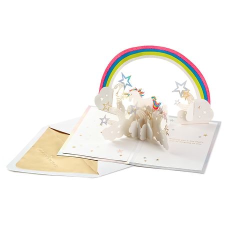 Hallmark Signature Paper Wonder 3D Pop-Up Birthday Card (Rainbow Unicorn You're Magical) E77