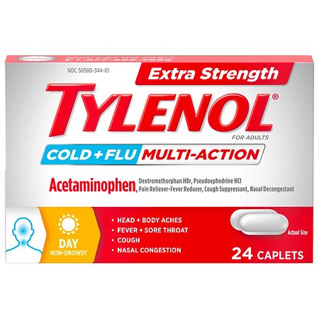 TYLENOL Extra Strength Cold + Flu Multi-Action Daytime Caplets