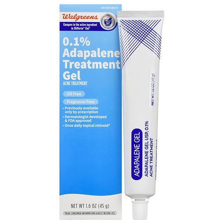 Walgreens 0.1% Adapalene Treatment Gel Fragrance Free | Walgreens
