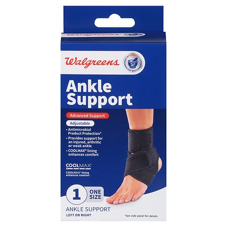 Walgreens Deluxe Stirrup Ankle Brace Hot/Cold Therapy One Size White
