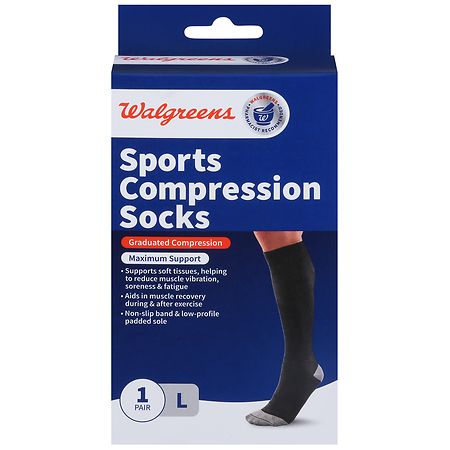 Walgreens Sports Compression Socks Black