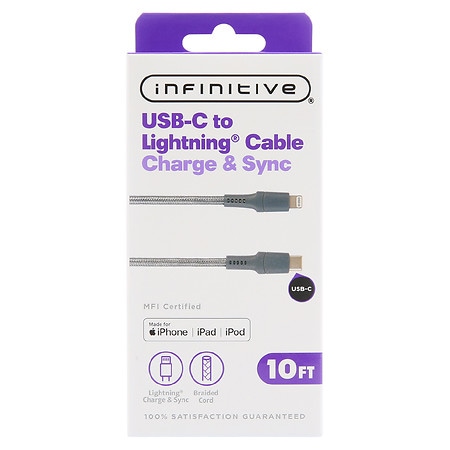 Infinitive USB-C to Lightning Braided Cable