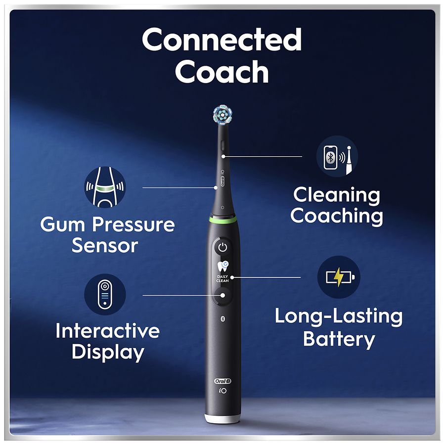 Oral-B Rechargeable Electric Toothbrush, iO6 Connected Coach Black