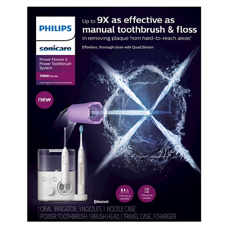 Philips Sonicare Power Flosser & Toothbrush System 7000 (HX3921/ 40) White
