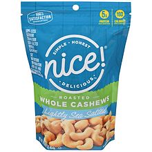 Nice! Roasted Whole Cashews Lightly Sea Salted | Walgreens