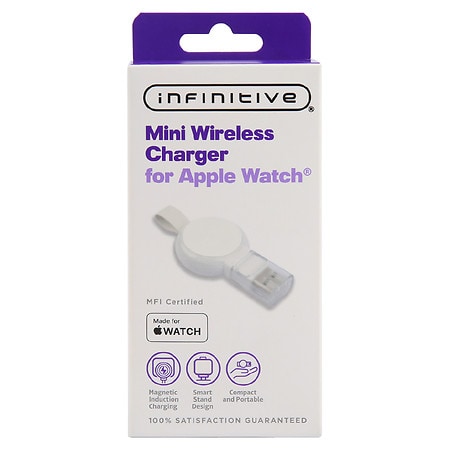 Infinitive Mini Wireless Charger for Apple Watch White