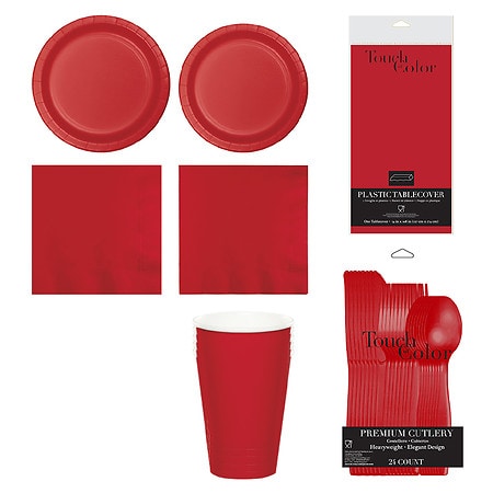 Creative Converting 28103151 12 oz. Classic Red Plastic Bowl - 20/Pack