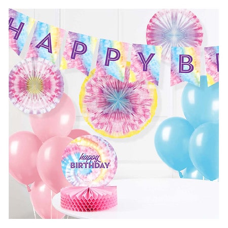 Creative Converting Tie-Dye Party Supplies Kit for 24 Guests