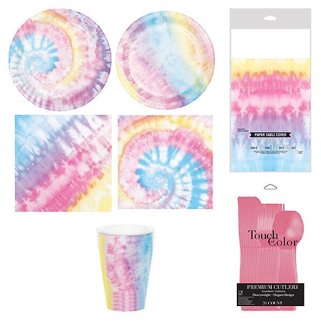 Creative Converting Tie Dye Party Supplies Kit