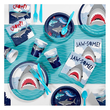 Creative Converting Shark Party Party Supplies Kit