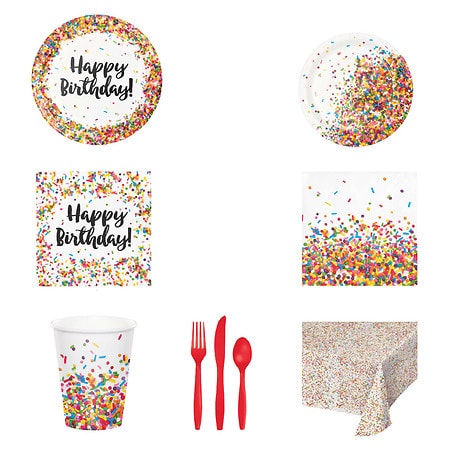 Creative Converting Birthday Confetti Happy Birthday Paper Plates