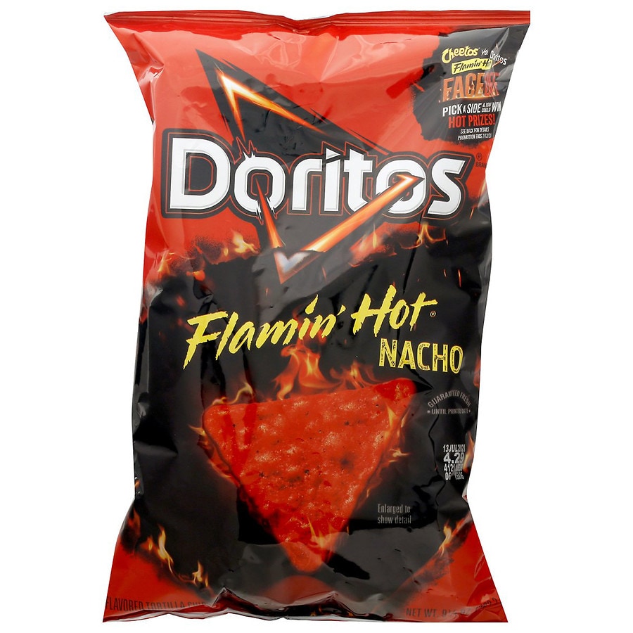 Doritos Tortilla Chips, Flamin' Hot Nacho, 1.0 oz, 50 ct