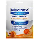 Mucinex InstaSoothe Sore Throat + Pain Relief, 3 in 1 Formula, Medicated Drops Elderberry & Wild Cherry