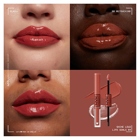 Loud Walgreens Lipstick, Life NYX | High Shine Vegan Shine Liquid Makeup Professional Long-Lasting Goals