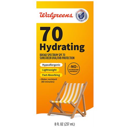 Walgreens Hydrating Sunscreen Lotion SPF 70