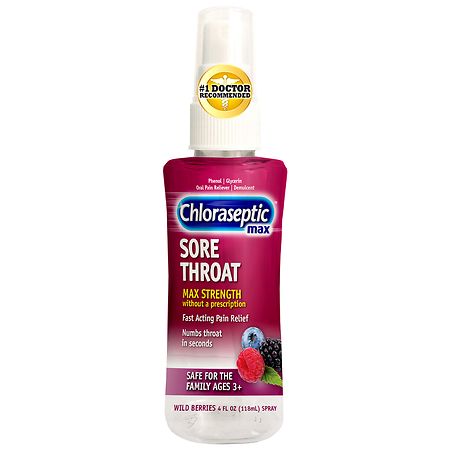 Chloraseptic Sore Throat Spray, Max Strength Wild Berries