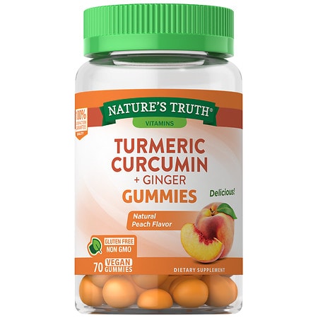 Nature's Truth Turmeric Curcumin and Ginger Gummies Peach