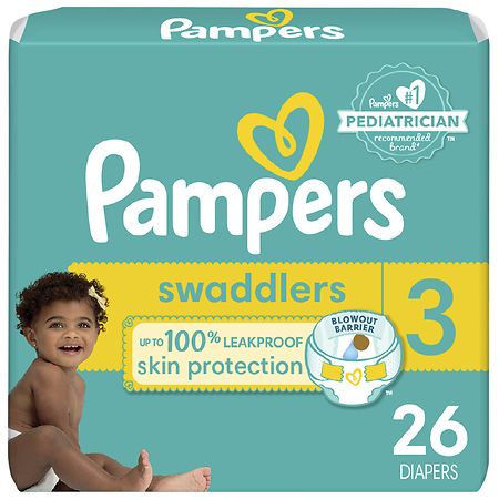Pampers Swaddlers Overnights Size 7 *SAMPLE* of SIX (6) Diapers