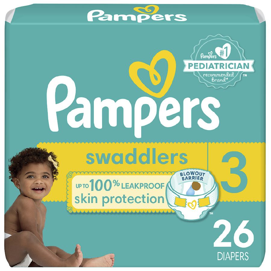 Pampers Couches Pampers Swaddlers, taille 2, 29 couches - 29 ea