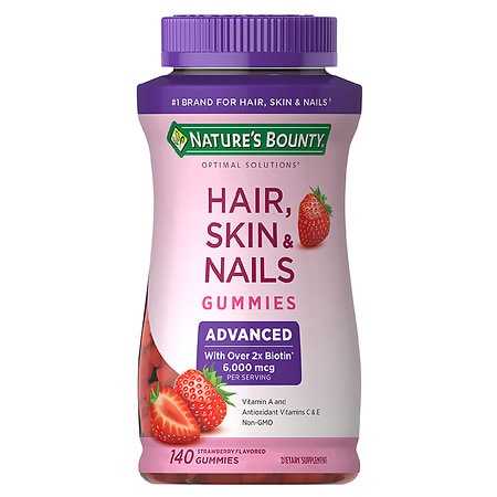 Nature's Bounty Optimal Solutions Advanced, Skin and Nails Vitamins With  Biotin, Gummies Strawberry | Walgreens