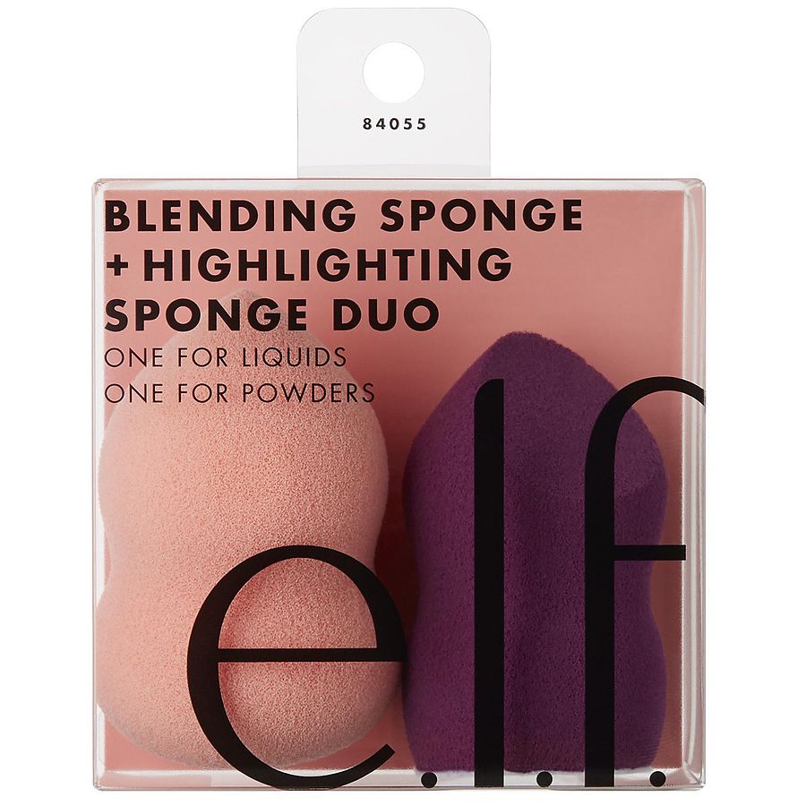 e.l.f. Blending Sponge & Highlighting Sponge Duo 2 ct Pink/Purple