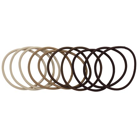Scunci No-Damage Elastics for Extra Thick Hair Brown & Blonde