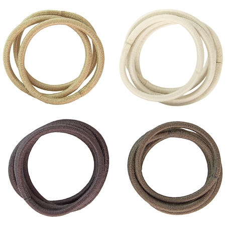 Scunci No Damage Elastic Hair Bands for Fine Hair Blonde and Brown
