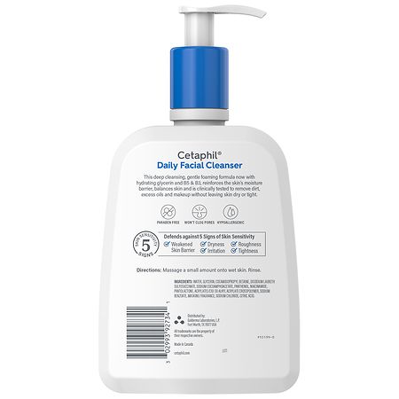 Cetaphil Daily Facial Cleanser, Combination to Oily Sensitive Skin
