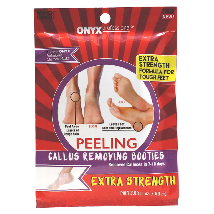 Onyx Professional Peeling Callus Removing Booties Extra Strength Red